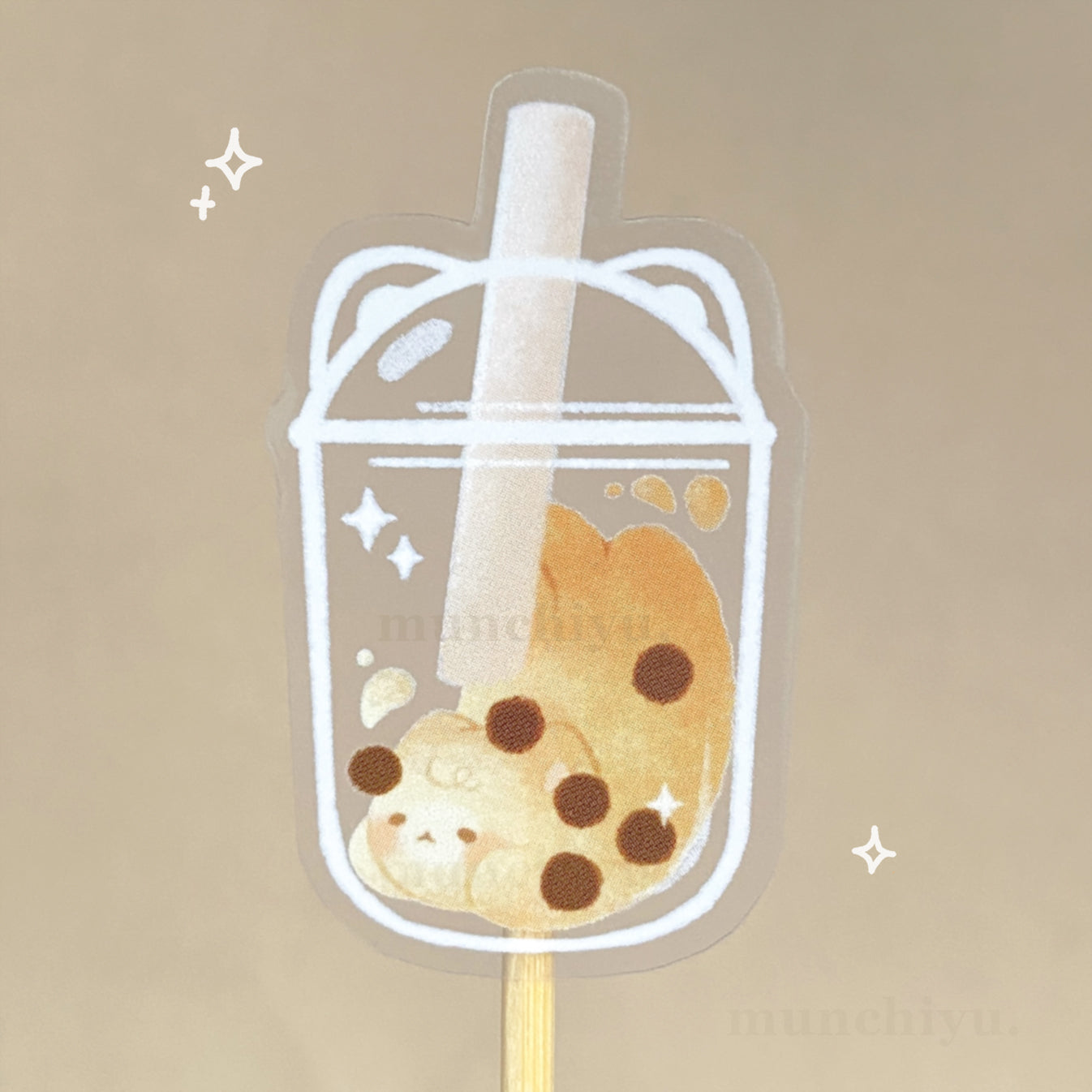 Bubble Tea Cat - Transparent Sticker