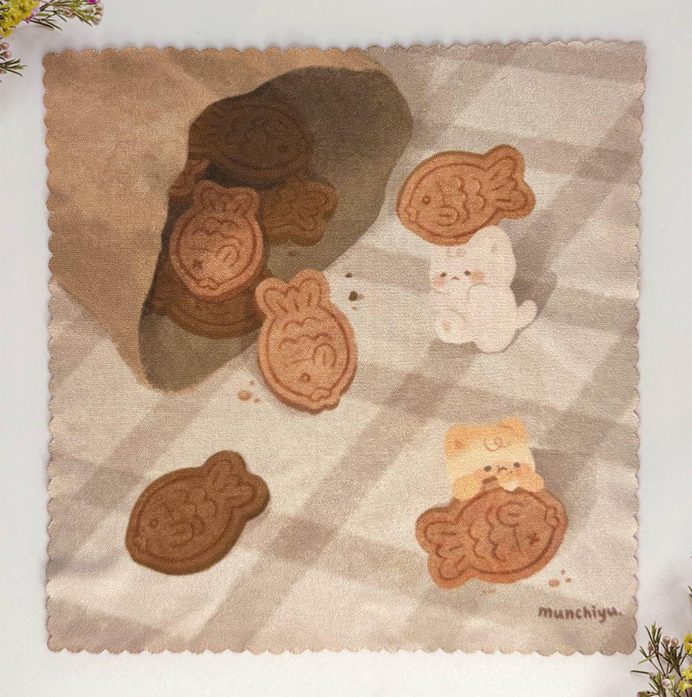 Cat Fish Cookies - Microfiber Glasses Cloth