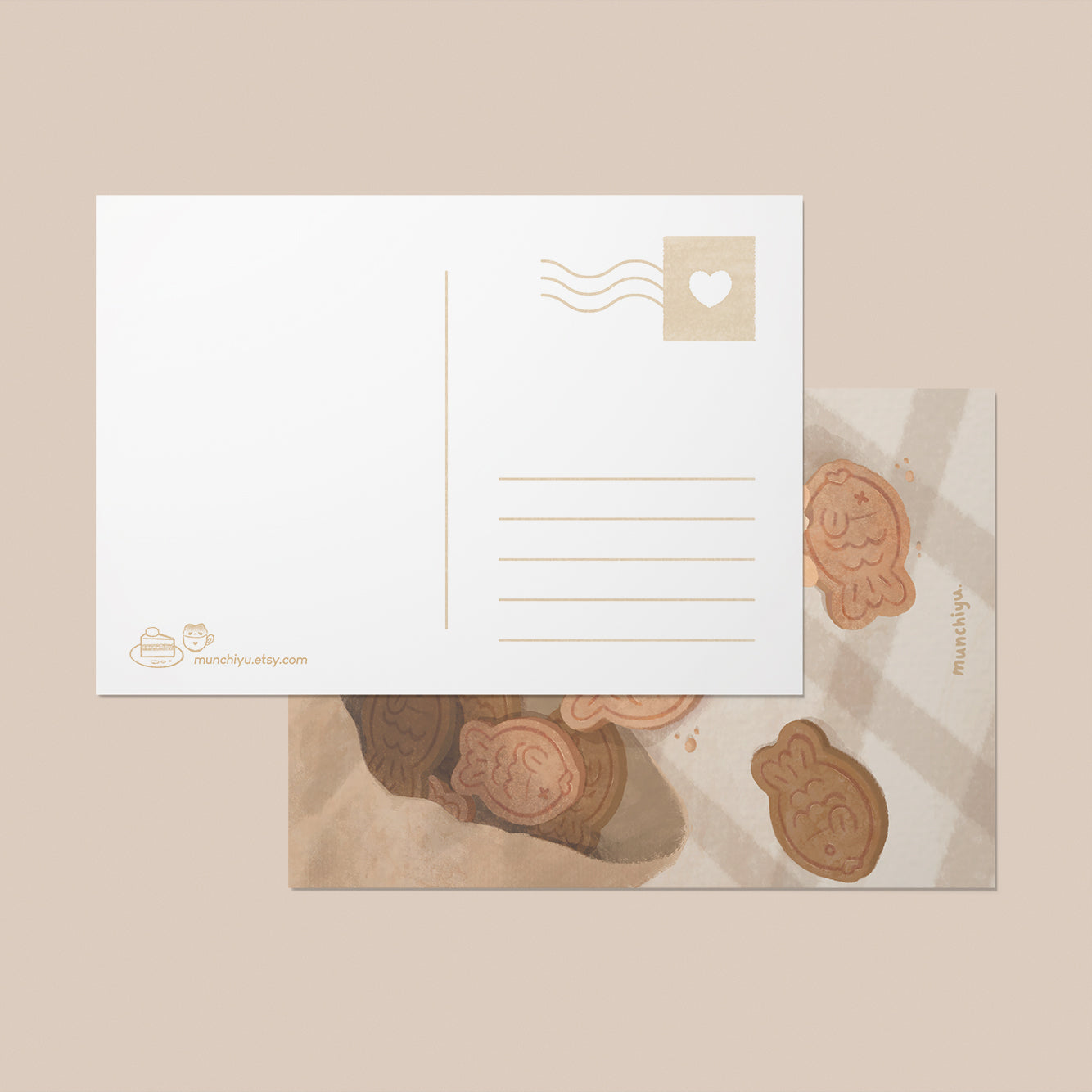 Freshly baked fish Cookies - Postcard