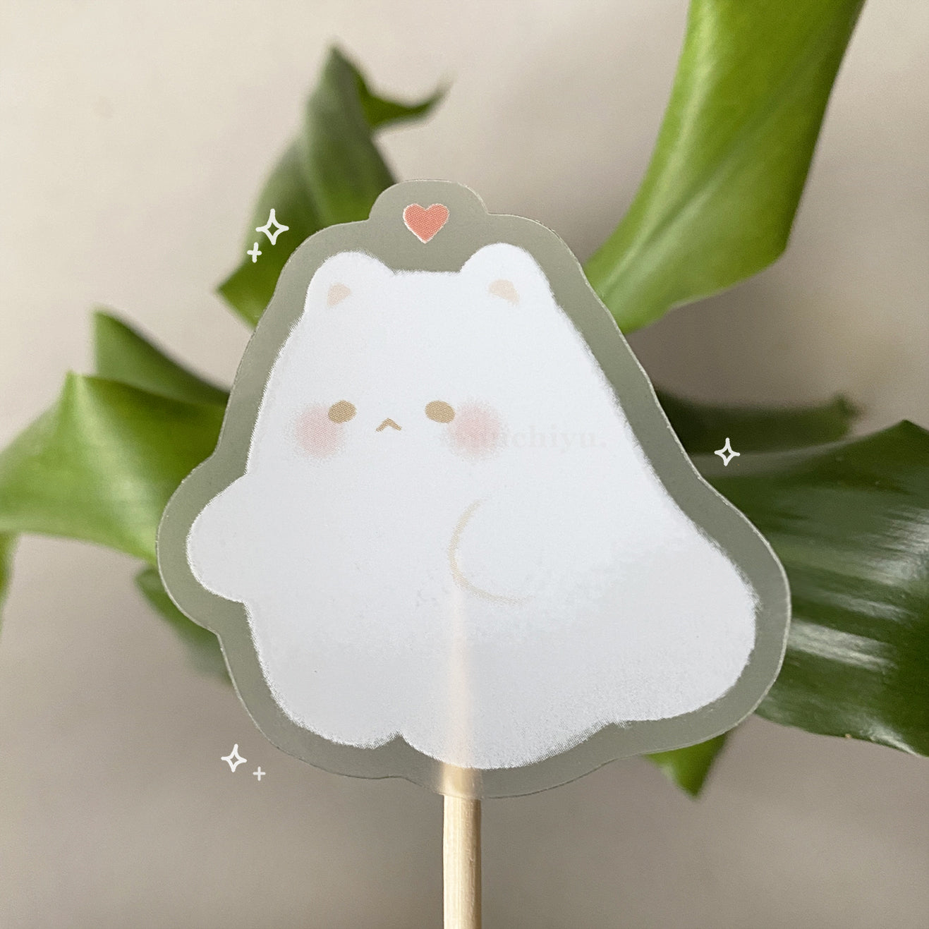 Cat Ghost - Transparent Sticker