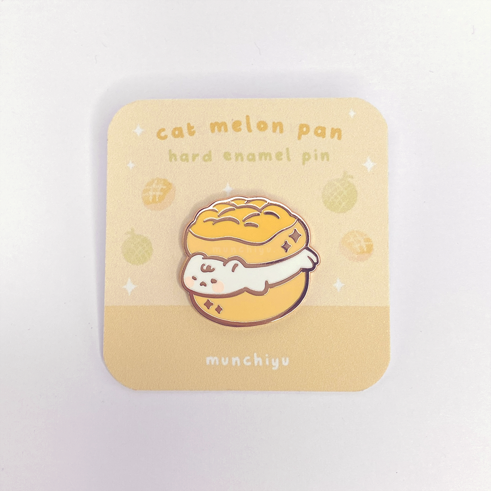 Melon bun Cat - Enamel Pin