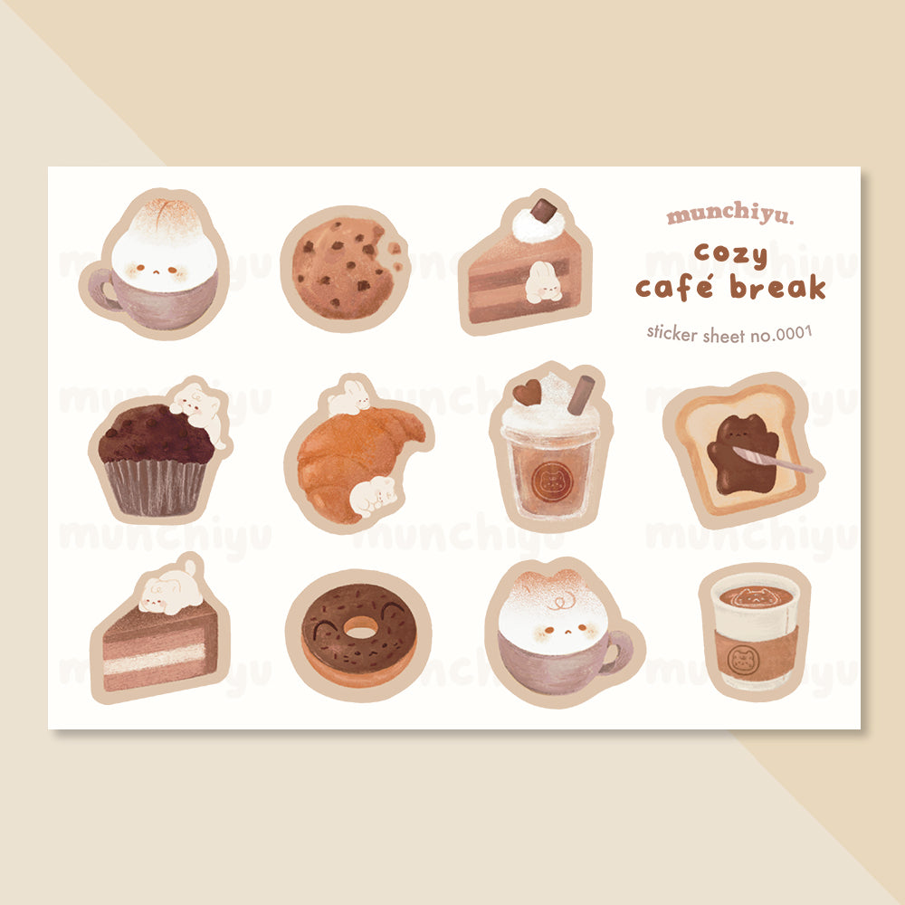 Sticker sheet - Cozy Cafe #0001