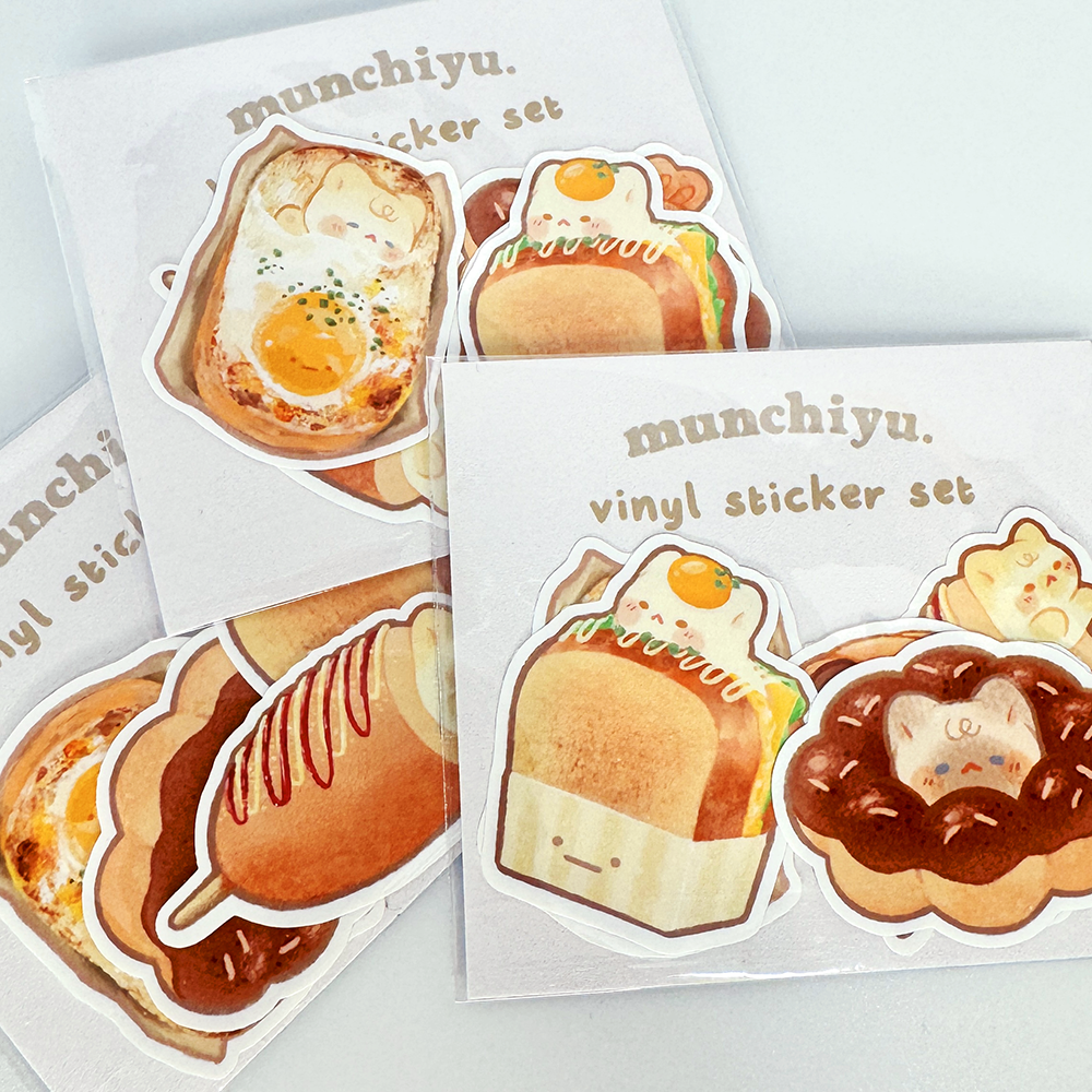 Cat Bread StreetFood - Sticker Set