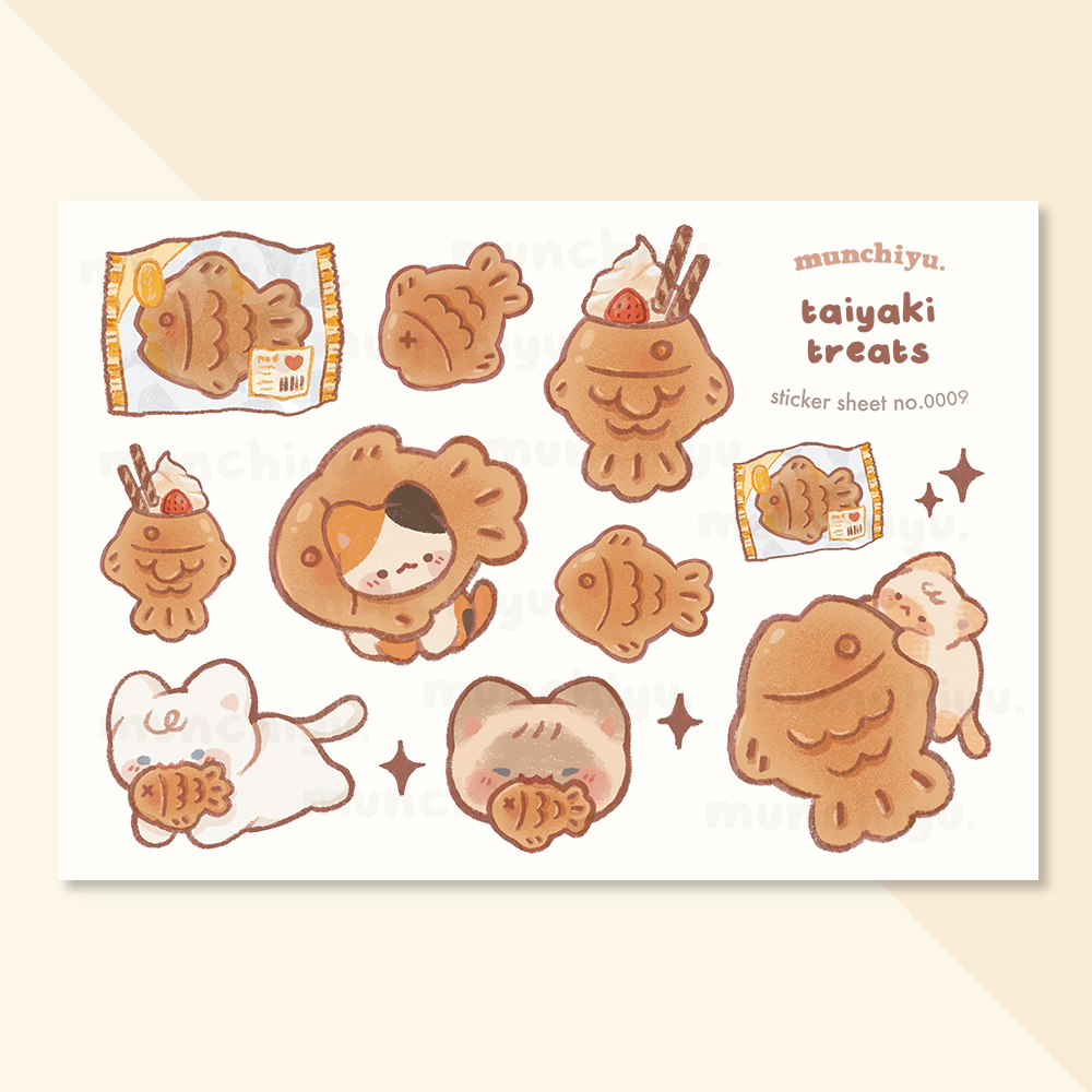 Sticker Sheet - Taiyaki Treats #0009