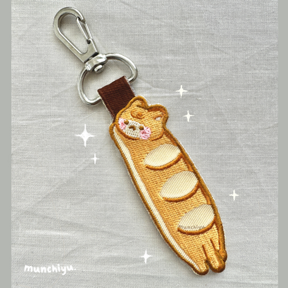 Cat Baguette - Embroidery Keychain