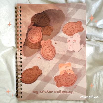 Fish Cookies with Cats - Re-usable Sticker Book
